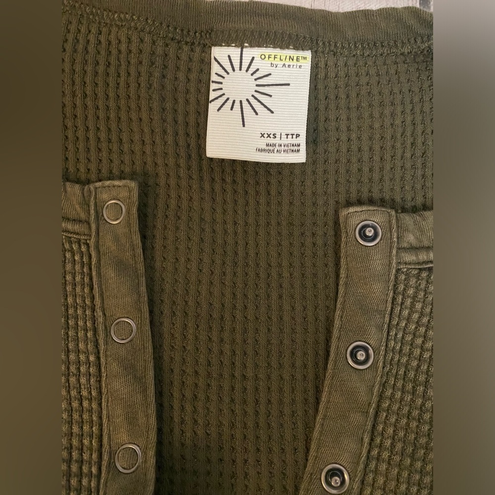 Offline Waffle Button Up Top - image 4